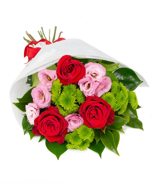 Red and pink bouquet, aurora, Italy.