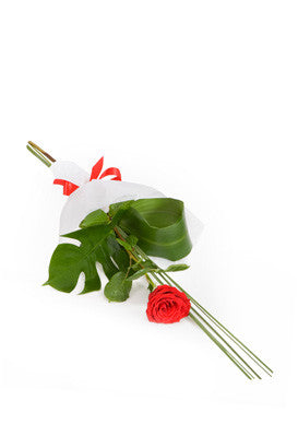 Single red rose for delivery in rome, naples or any Italian City.