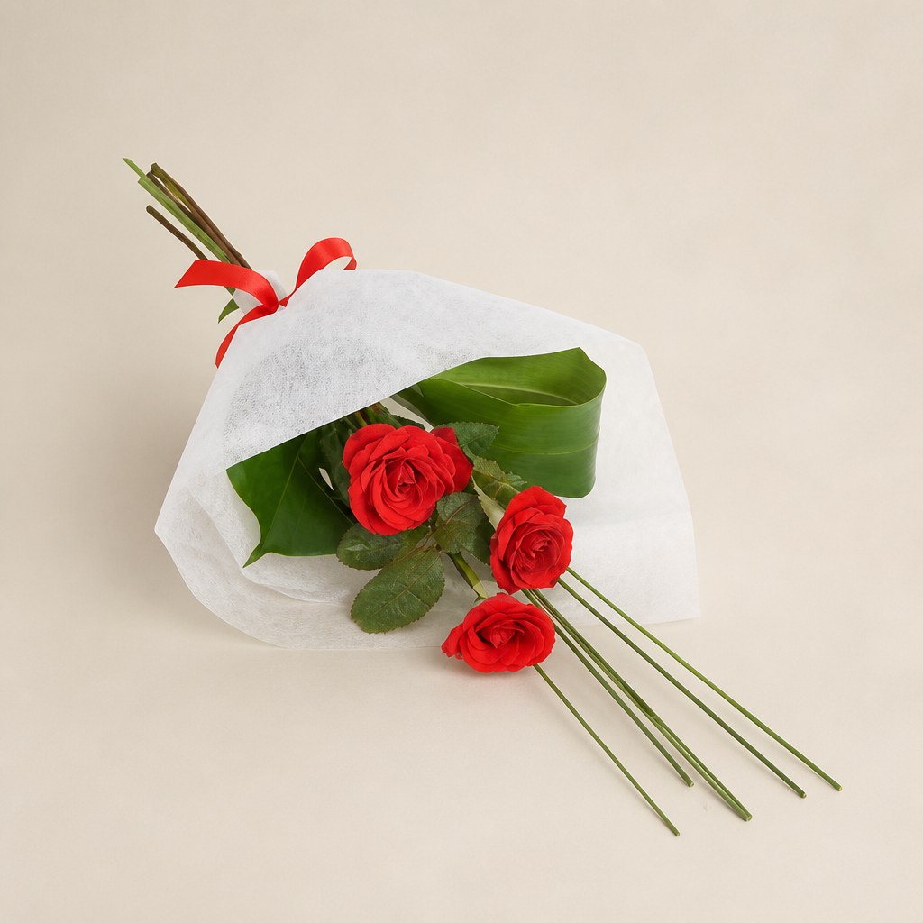 3 Red roses